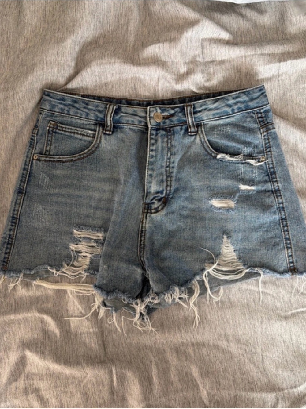 High Rise Denim Shorts